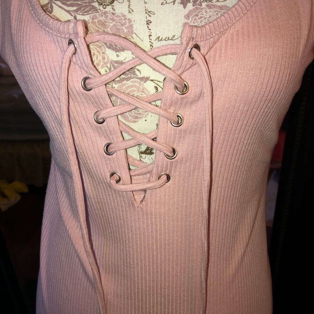 Light pink summer midi dress